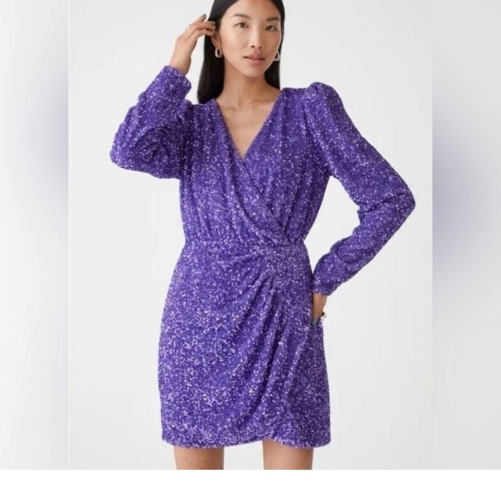 Elegant Purple Wrap Dress